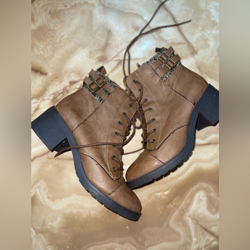 Rampage Women’s Zip up Leather Booties